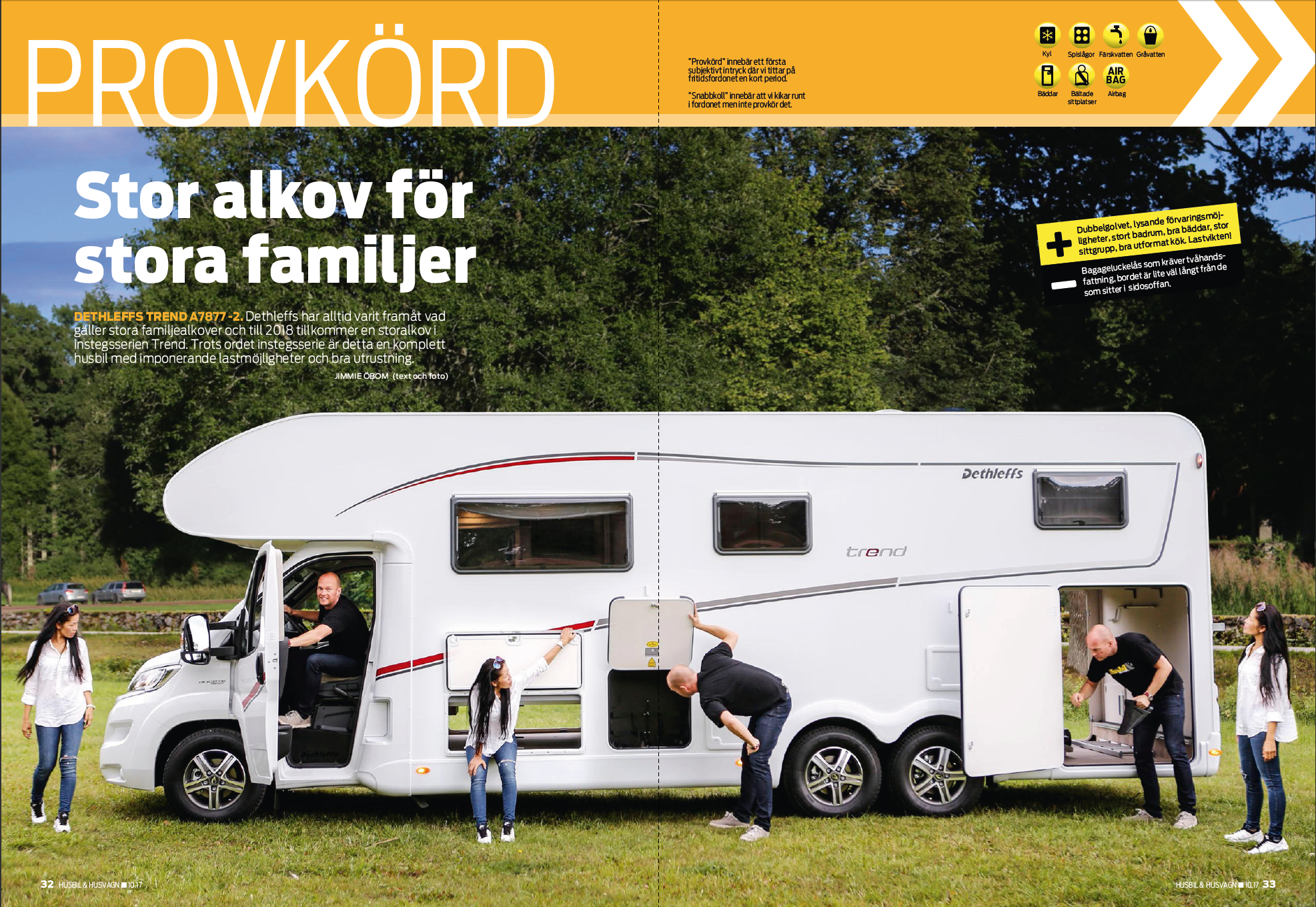 PROVKÖRT: DETHLEFFS TREND A7877 -2 - Husbil & Husvagn 10/2017