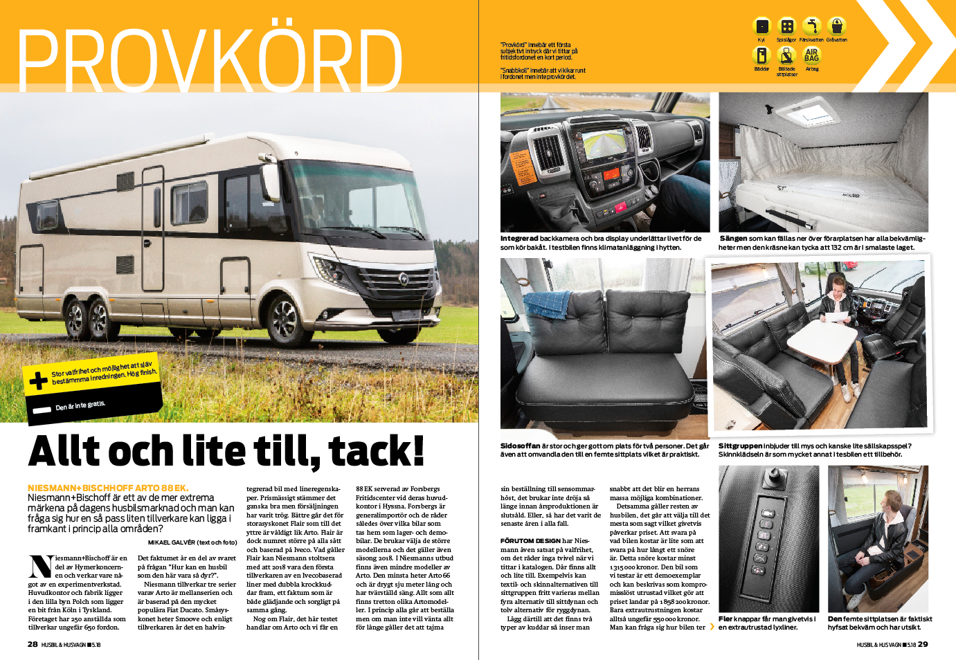 PROVKÖRT: NIESMANN BISCHOFF ARTO 88 EK - Husbil & Husvagn 05/2018