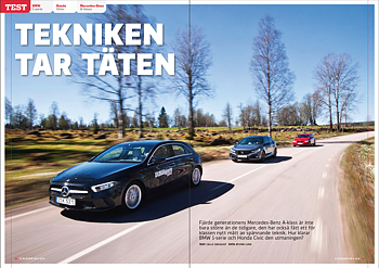 Vi Bilägare 2018/09 Biltest: BMW 1-serie/Honda Civic/Mercedes-Benz A-klass