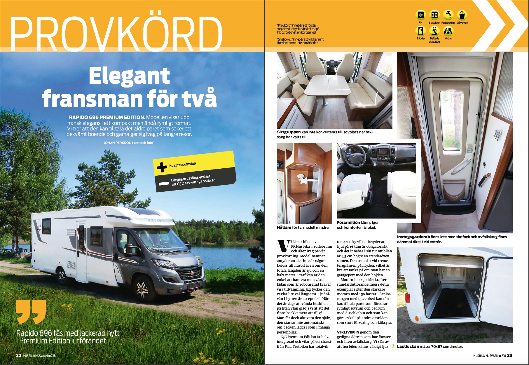 PROVKÖRT: RAPIDO 696 PREMIUM EDITION - Husbil & Husvagn 07/2018