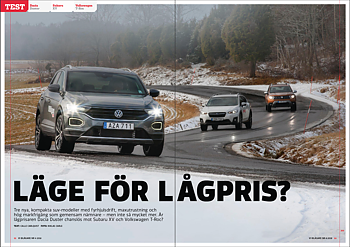 Vi Bilägare 2018/04 Biltest: Dacia Duster, Subaru XV, Volkswagen T-Roc