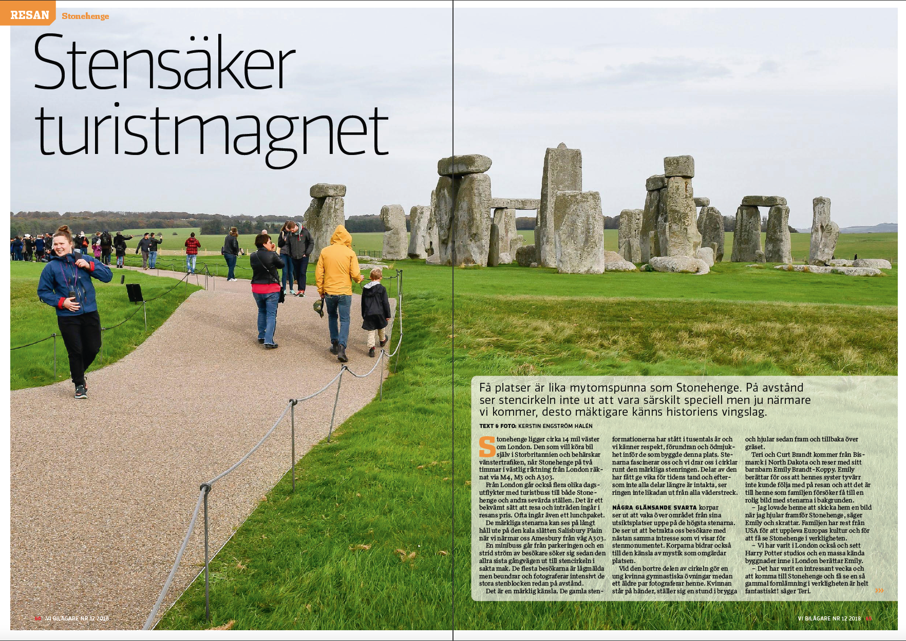 Vi Bilägare 2018/12 Resan: Stonehenge