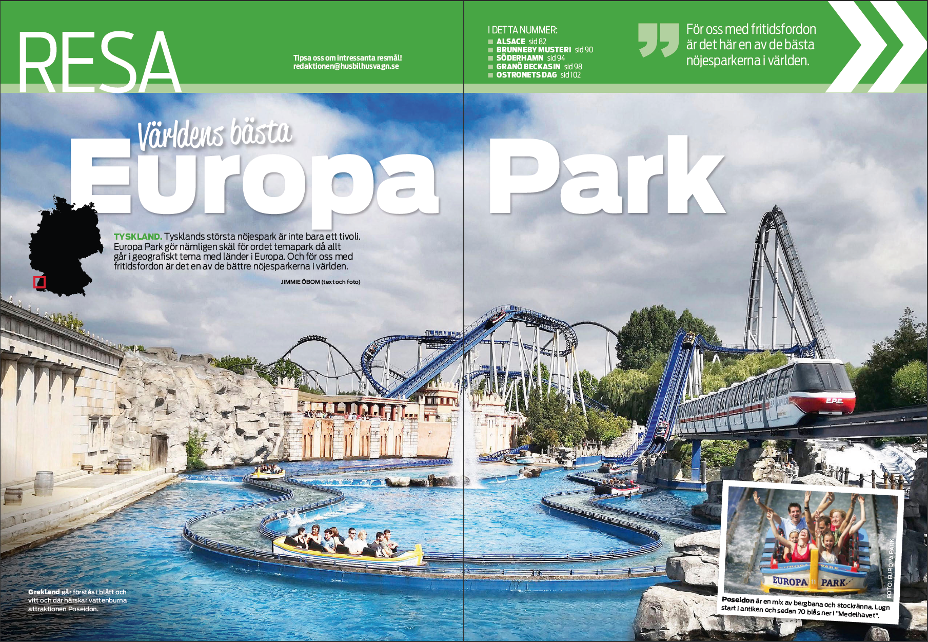 RESA 09/2018: Europa Park Tyskland, Alsace, Östgötaslätten, Granö Beckasin Västerbotten, Söderhamn, Grebbestad Västkusten