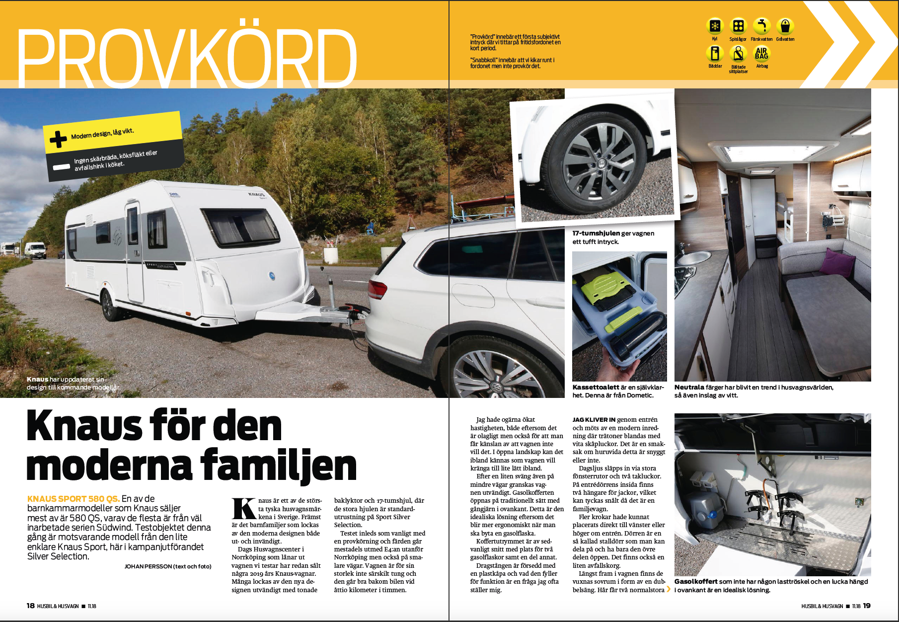 PROVKÖRT: KNAUS SPORT 580 QS. Husbil & Husvagn 11/2018