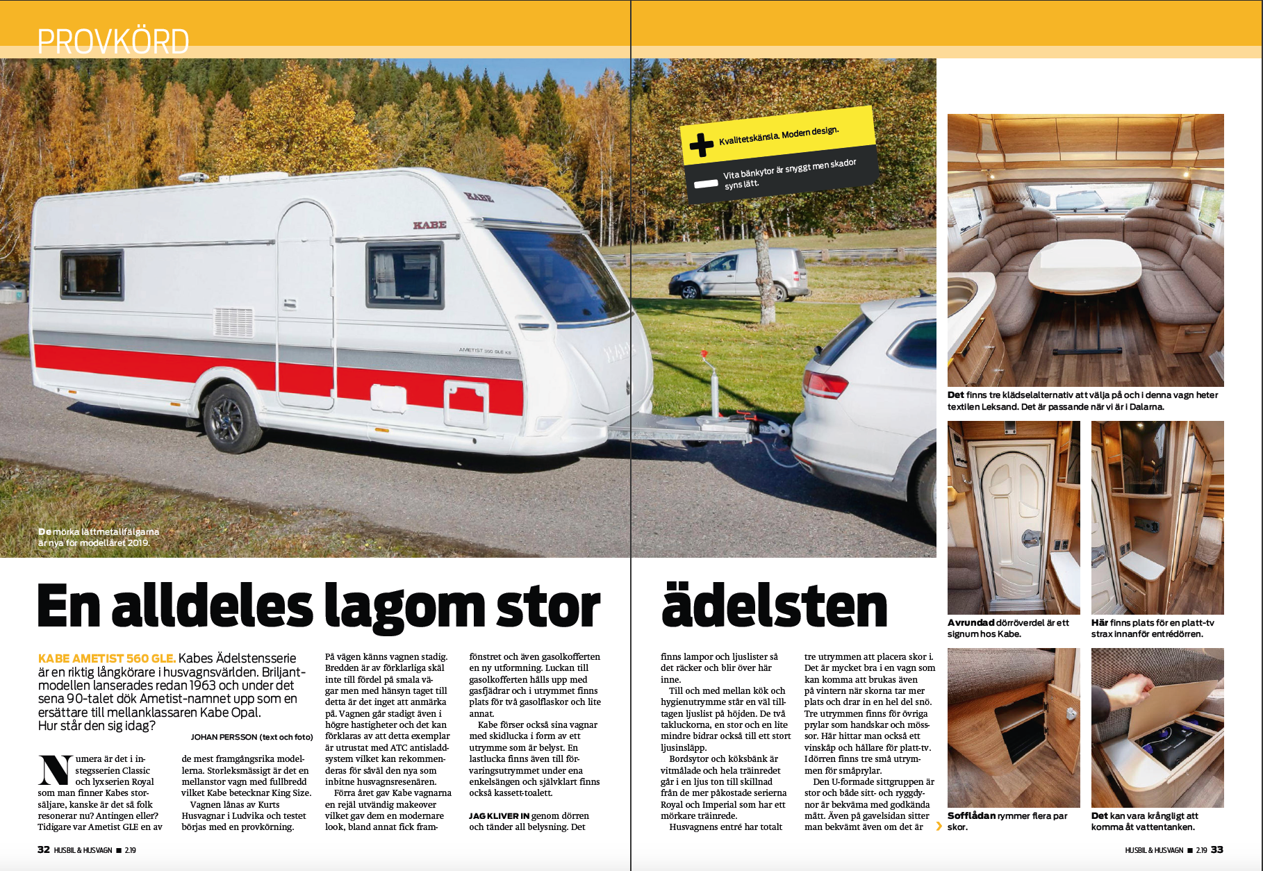 PROVKÖRT: KABE AMETIST 560 GLE. Husbil & Husvagn 2/2019