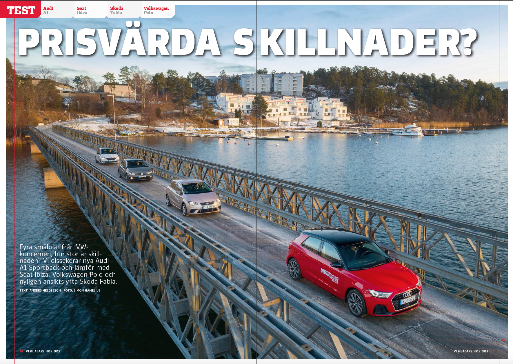 Vi Bilägare 2019/03 Biltest: Audi A1 / Seat Ibiza / Skoda Fabia / Volkswagen Polo