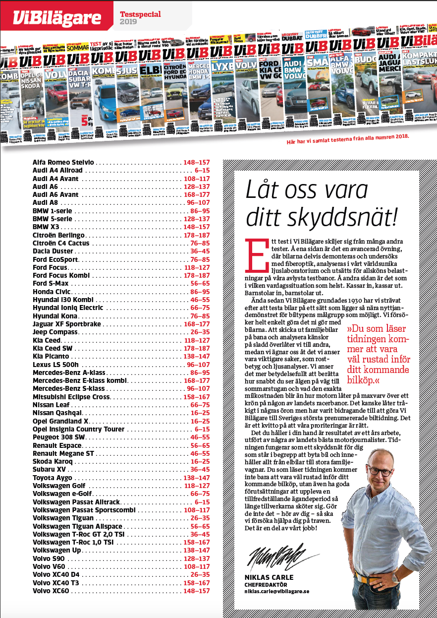 Vi Bilägare Testspecial 2019 - 2