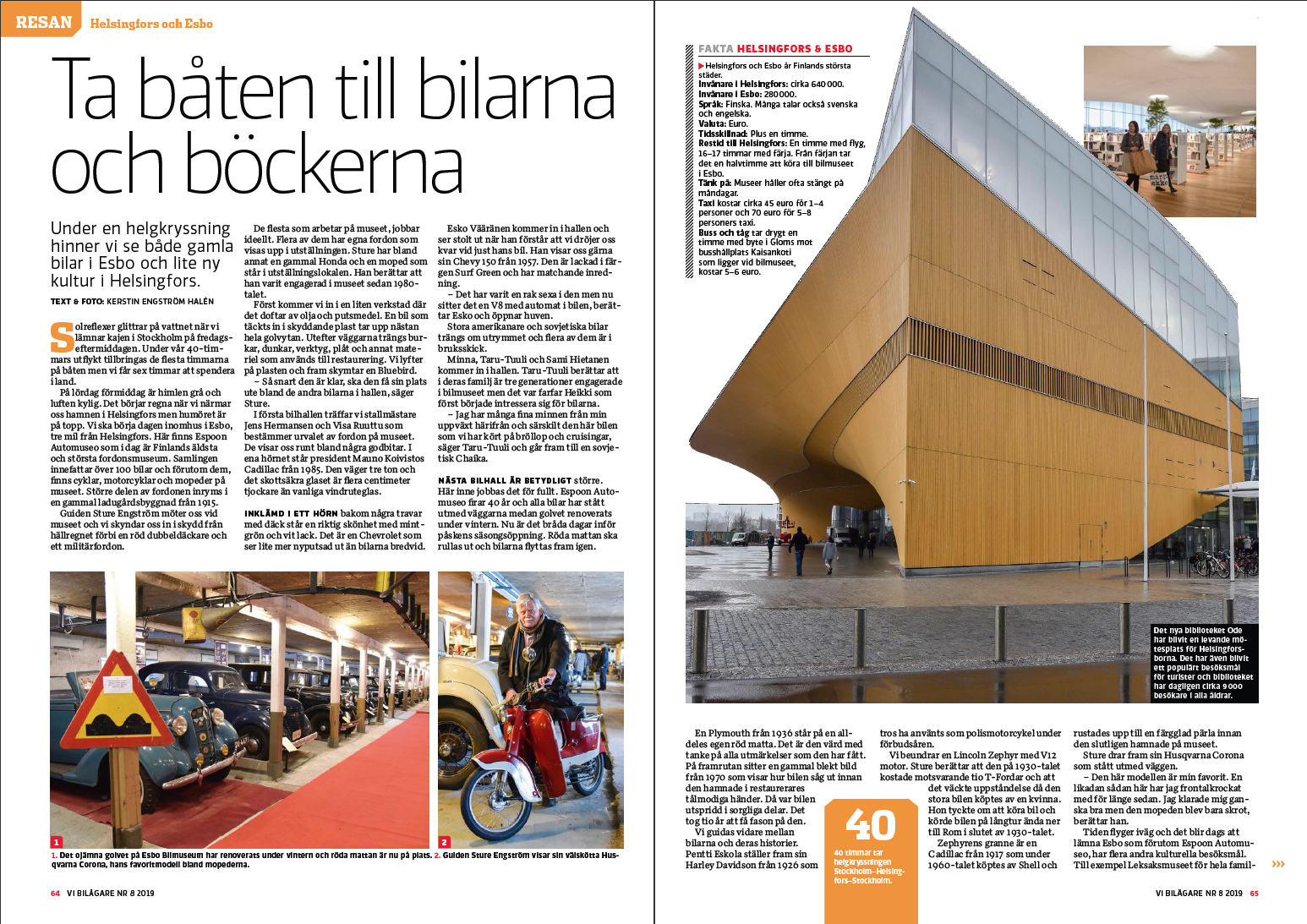 Vi Bilägare 2019/08: RESAN Helsingfors och Esbo