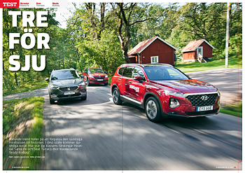 Vi Bilägare 2019/13 Biltest: Hyundai SantaFe, Seat Tarraco, Skoda Kodiaq