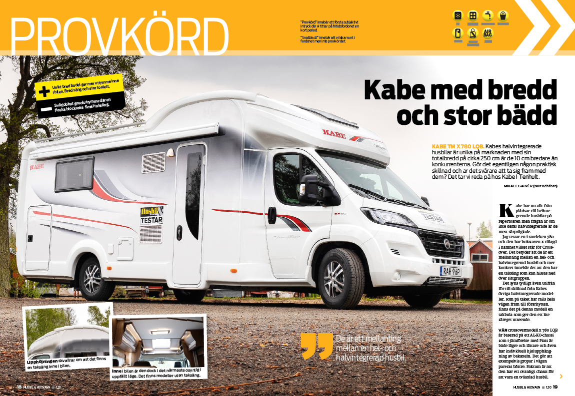PROVKÖRT: KABE TM X 780 LQB Husbil & Husvagn 1/2020