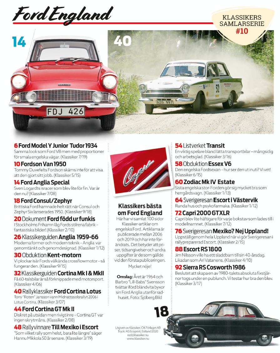 Ford England - Klassikers samlarserie #10 - 2