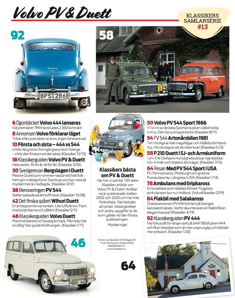 Volvo PV & Duett - Klassikers samlarserie #13 - 2