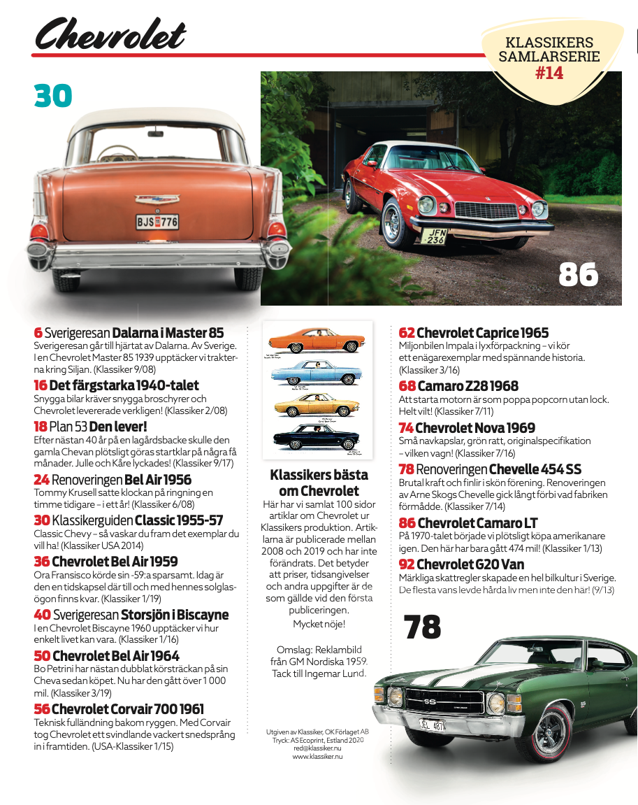 Chevrolet - Klassikers samlarserie #14 - 2