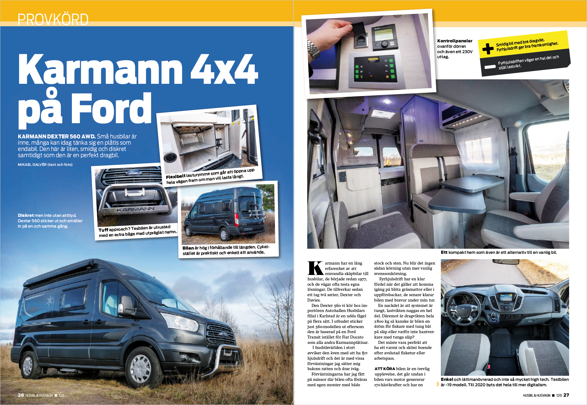 PROVKÖRT: KARMANN DEXTER 560 AWD. Husbil & Husvagn 7/2020