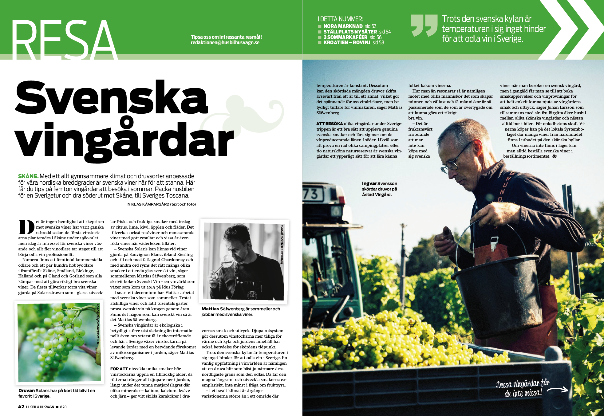 Digital fil: RESA 8/2020 -  SVENSKA VINGÅRDAR / NORA MARKNAD / STPL NYSÄTER / 3 SOMMARKAFÉER / KROATIEN – ROVINJ