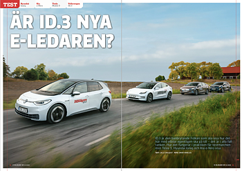 Vi Bilägare 2020/14 Biltest: Hyundai Ioniq / Kia e-Niro / Tesla Model 3 / Volkswagen ID.3