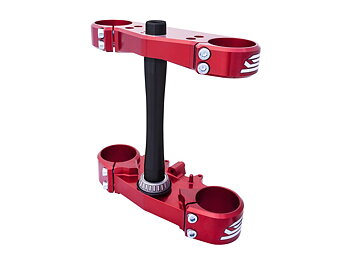 SCAR Triple Clamp Offset 21,5mm Red Suzuki RM-Z250/450 08-09