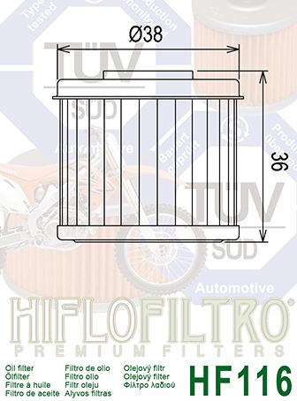 Honda CRF 2002-2020 Hiflo HF116 - 2