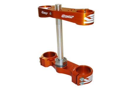 SCAR Triple Clamp Offset 22mm orange KTM SX65 12-21