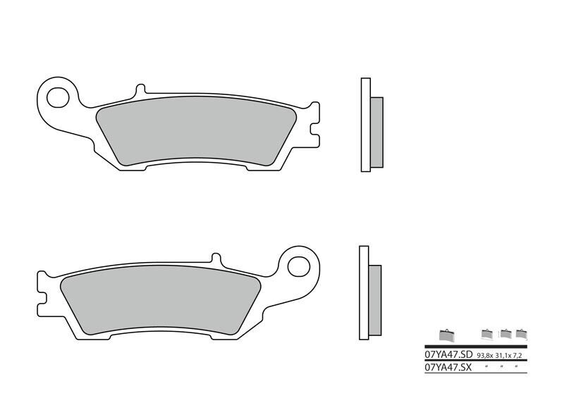 Belägg fram 125-450cc 2006>