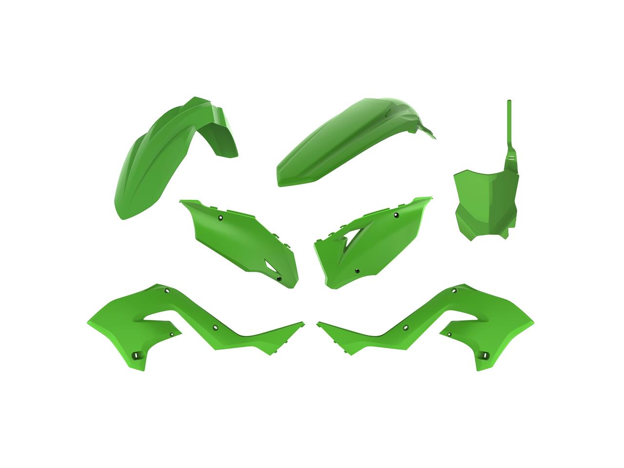 POLISPORT Plastic Kit Restyle Green Kawasaki KX125/KX250
