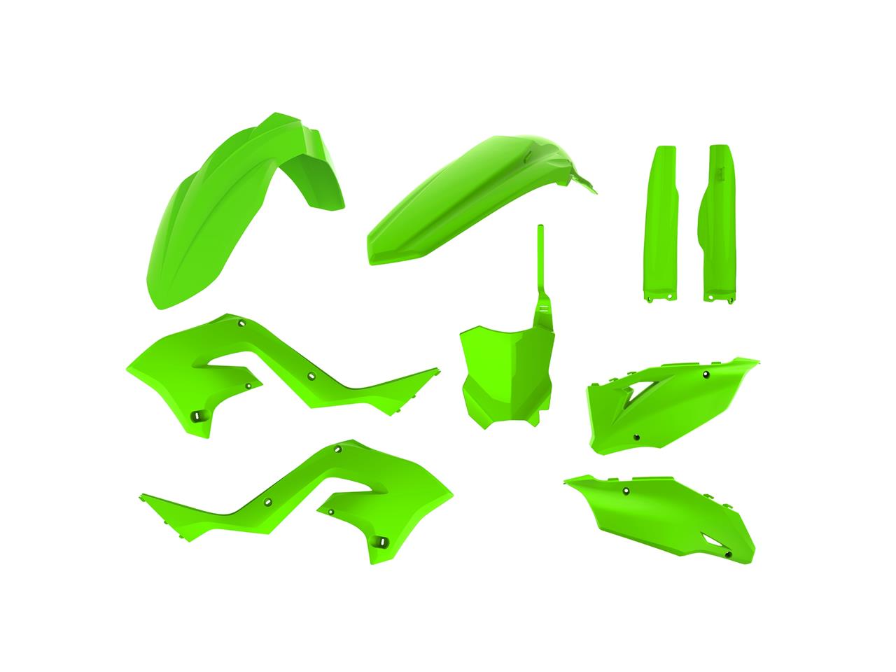 POLISPORT Restyle Plastic Kit Lime Green Kawasaki KX125/250
