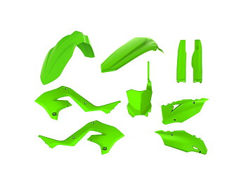 POLISPORT Restyle Plastic Kit Lime Green Kawasaki KX125/250