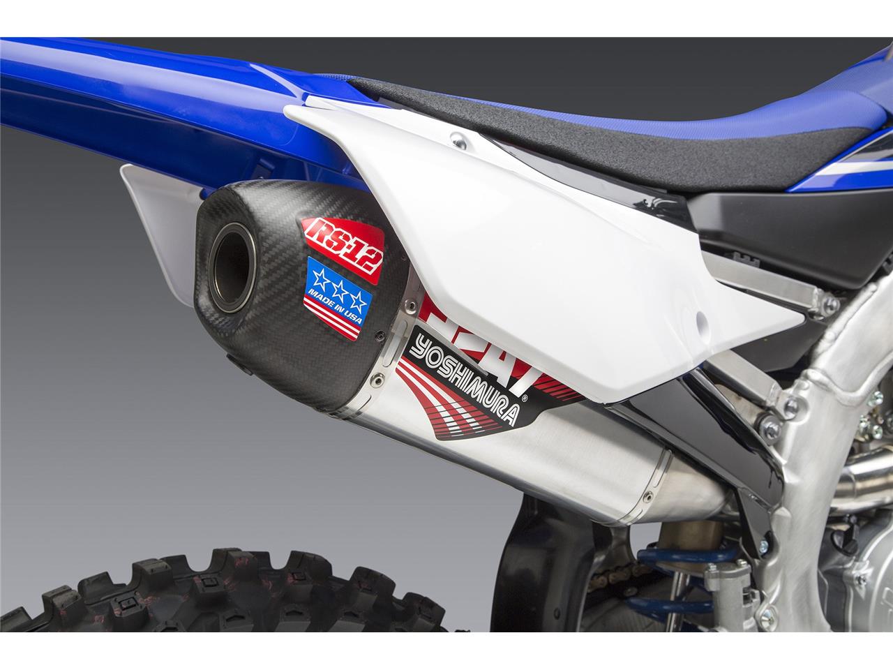 YOSHIMURA RS-12 Signature Series Full Exhaust System Stainless Steel/Alu Muffler/Carbon End Cap Yamaha YZ 250 F 19-21 - 5