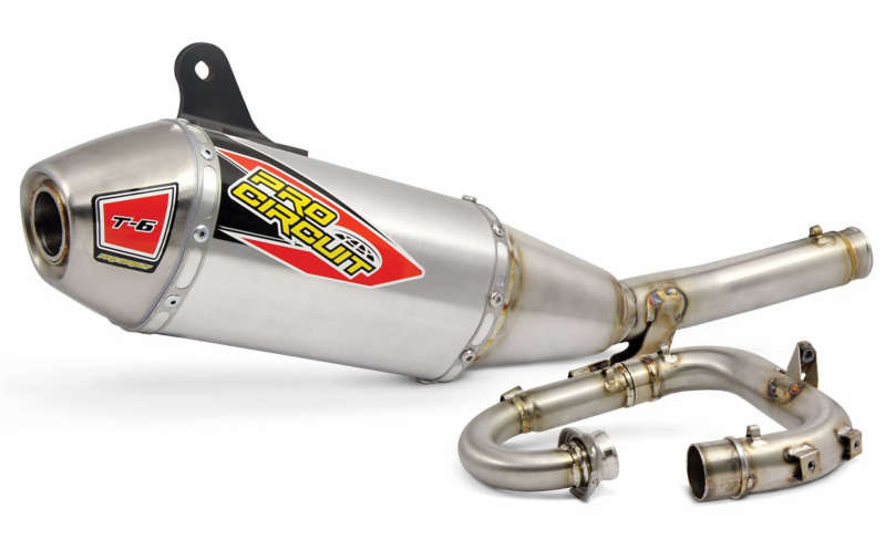 PRO CIRCUIT T-6 Euro Full Exhaust System Stainless Steel/Titanium Muffler Yamaha YZ250F 17-18