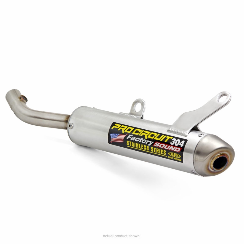   PRO CIRCUIT 304 Muffler Brushed Aluminum/Stainless Steel End Cap Yamaha YZ250  02-24