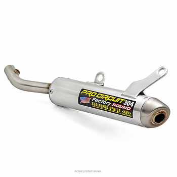   PRO CIRCUIT 304 Muffler Brushed Aluminum/Stainless Steel End Cap Yamaha YZ250  02-24