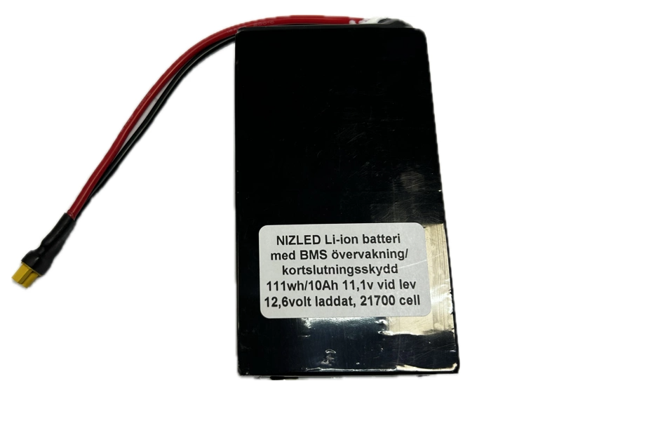 NIZLED LED-hjälmkit 2XE30 kallvit, li-ion 11,1v batteri 10 Ah, (2x60g/60w) - 2