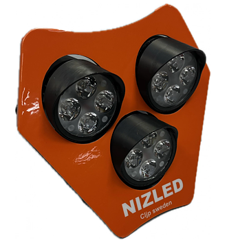 Trippel lampfäste 115w KTM 4-takt 2024-, orange, kallvit 3xE40F NIZLED