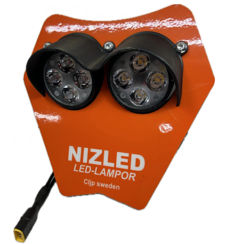 Dubbelljus 110w KTM 4-takt 2024-, orange dekal, varmvit 2xE40F5k NIZLED