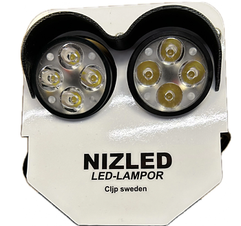 Dubbelljus 80w Husqvarna 2-takt 2024-, vit dekal, varmvit, 2xE40F5K NIZLED