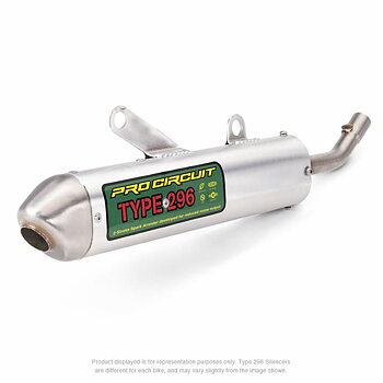 PRO CIRCUIT Type 296 Muffler Aluminium/Stainless Steel End Cap Kawasaki KX250 03-04