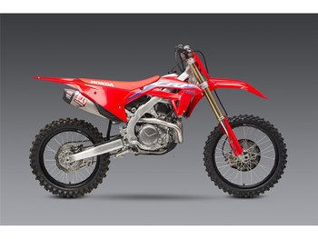 YOSHIMURA RS-12 Signature Series Full Exhaust System Stainless Steel/Titane Muffler/Carbon End Cap Honda CRF450R/RX 2021 SLUT HOS TILLVERKAREN