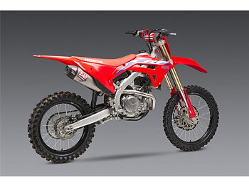 YOSHIMURA RS-12 Signature Series Full Exhaust System Stainless Steel/Titane Muffler/Carbon End Cap Honda CRF450R/RX 2021 SLUT HOS TILLVERKAREN