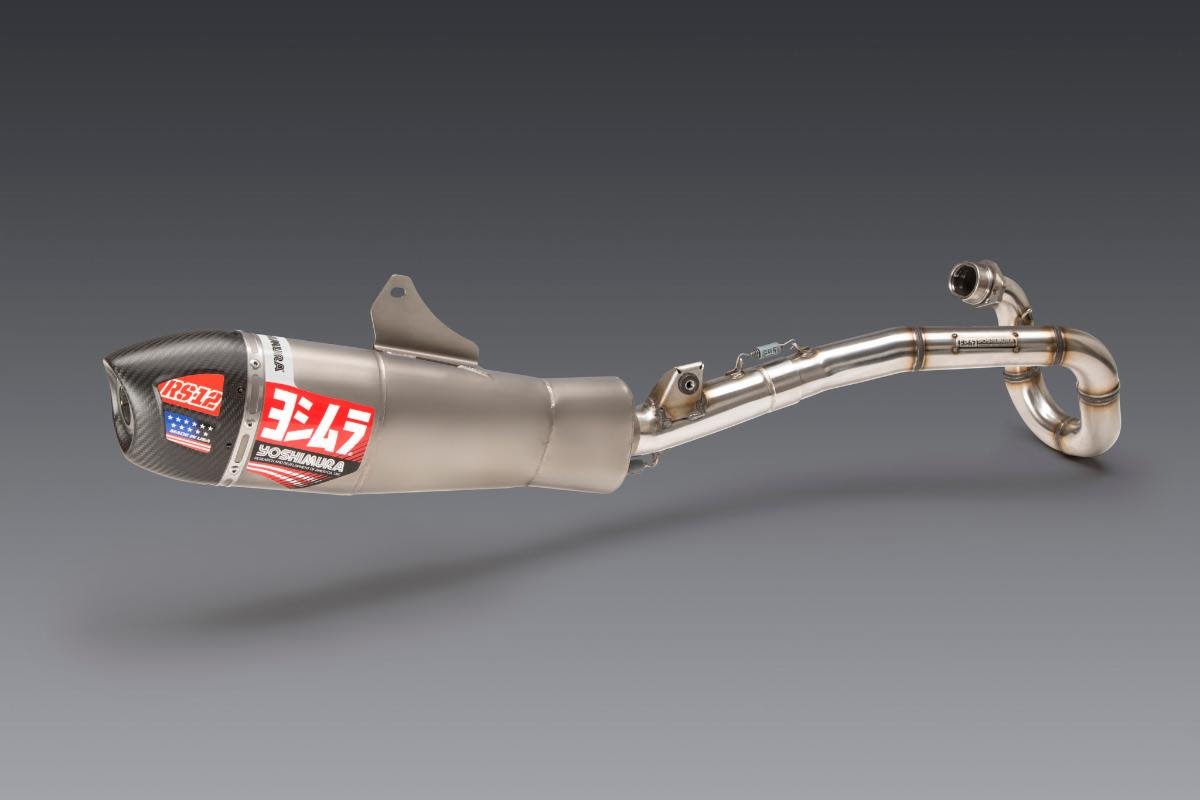 YOSHIMURA RS-12 Signature Series Full Exhaust System Stainless Steel/Alu Muffler/Carbon End Cap Honda CRF450R/RX 2021 SLUT HOS TILLVERKAREN - 7