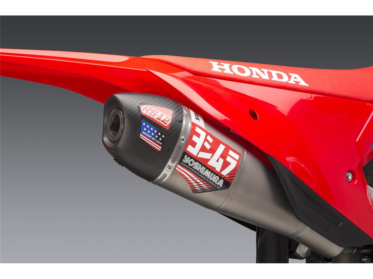 YOSHIMURA RS-12 Signature Series Full Exhaust System Stainless Steel/Alu Muffler/Carbon End Cap Honda CRF450R/RX 2021 SLUT HOS TILLVERKAREN - 2