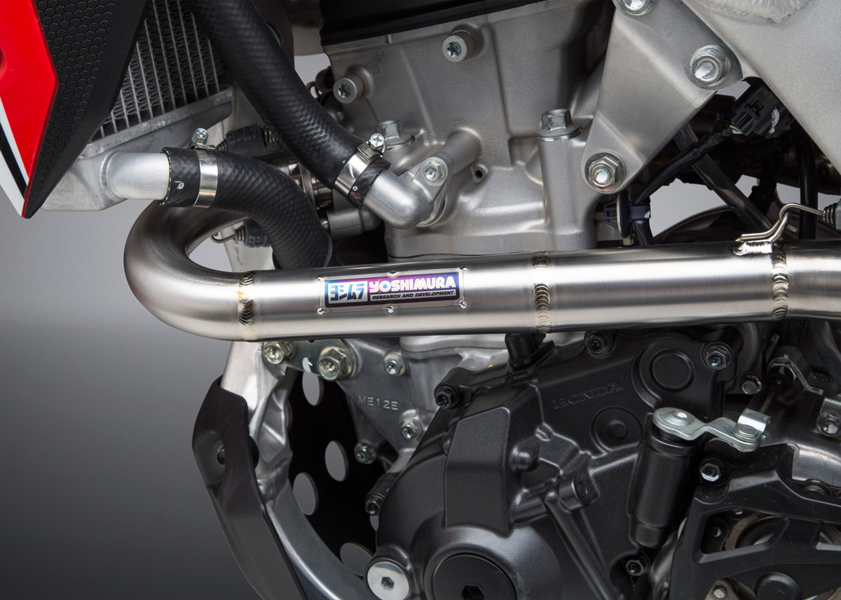 YOSHIMURA RS-9T Full Exhaust System Titanium/Dual Titanium Slip-on/Carbon End Cap Honda CRF250R 18-21 - 4