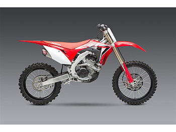 YOSHIMURA RS-9T Signature Series Dual Muffler Stainless Steel/Carbon End Cap Honda CRF250R 20-21