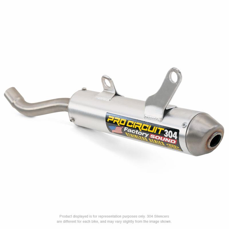 PRO CIRCUIT 304 Muffler Brushed Aluminum/Stainless Steel End Cap Honda CR250R 04-07