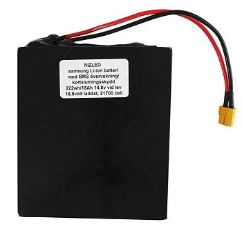 Li-ion batteri 16,8volt 13,5Ah 21700 celler med BMS