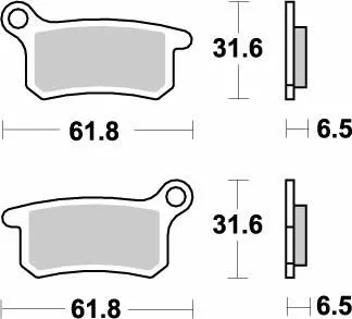 MOTO-MASTER NITRO BROMSBELÄGG FRAM+BAK SX65 MC65 TC65 SX85 <2011 - 2