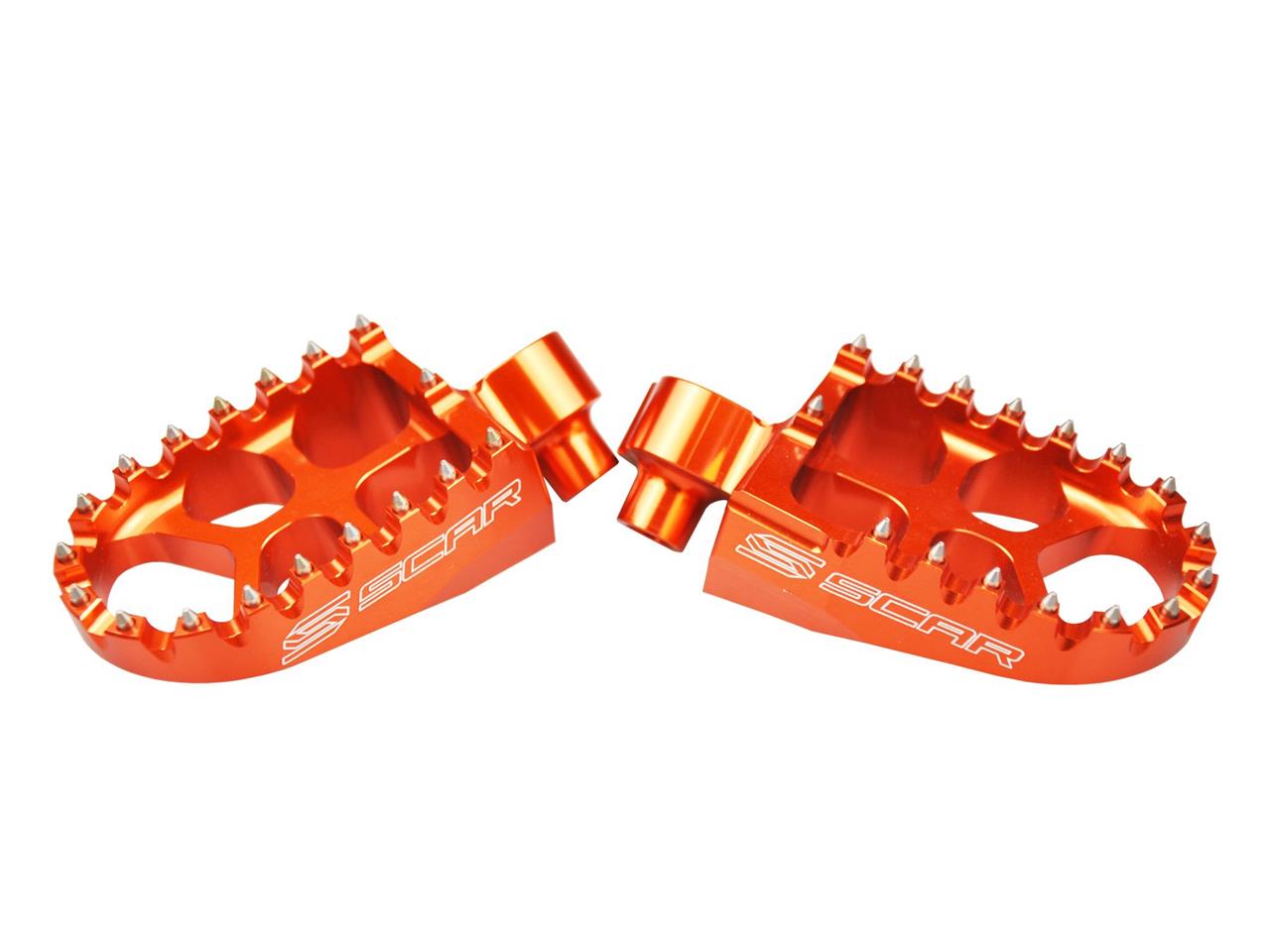 Scar EVO orange fotpinnar Husqvarna KTM Beta Sherco Fantic GasGas TM