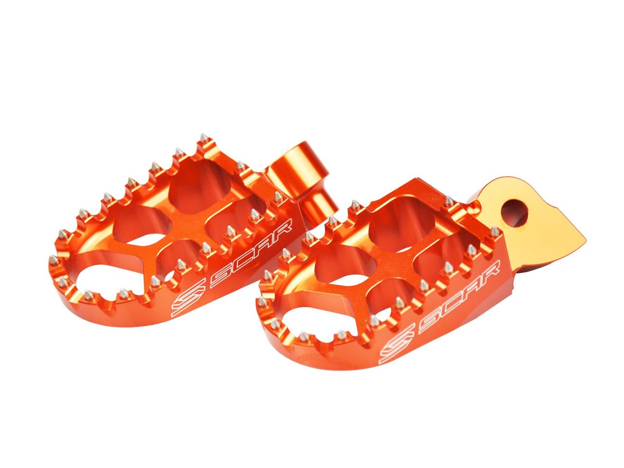 Scar EVO orange fotpinnar Husqvarna KTM Beta Sherco Fantic GasGas TM - 2