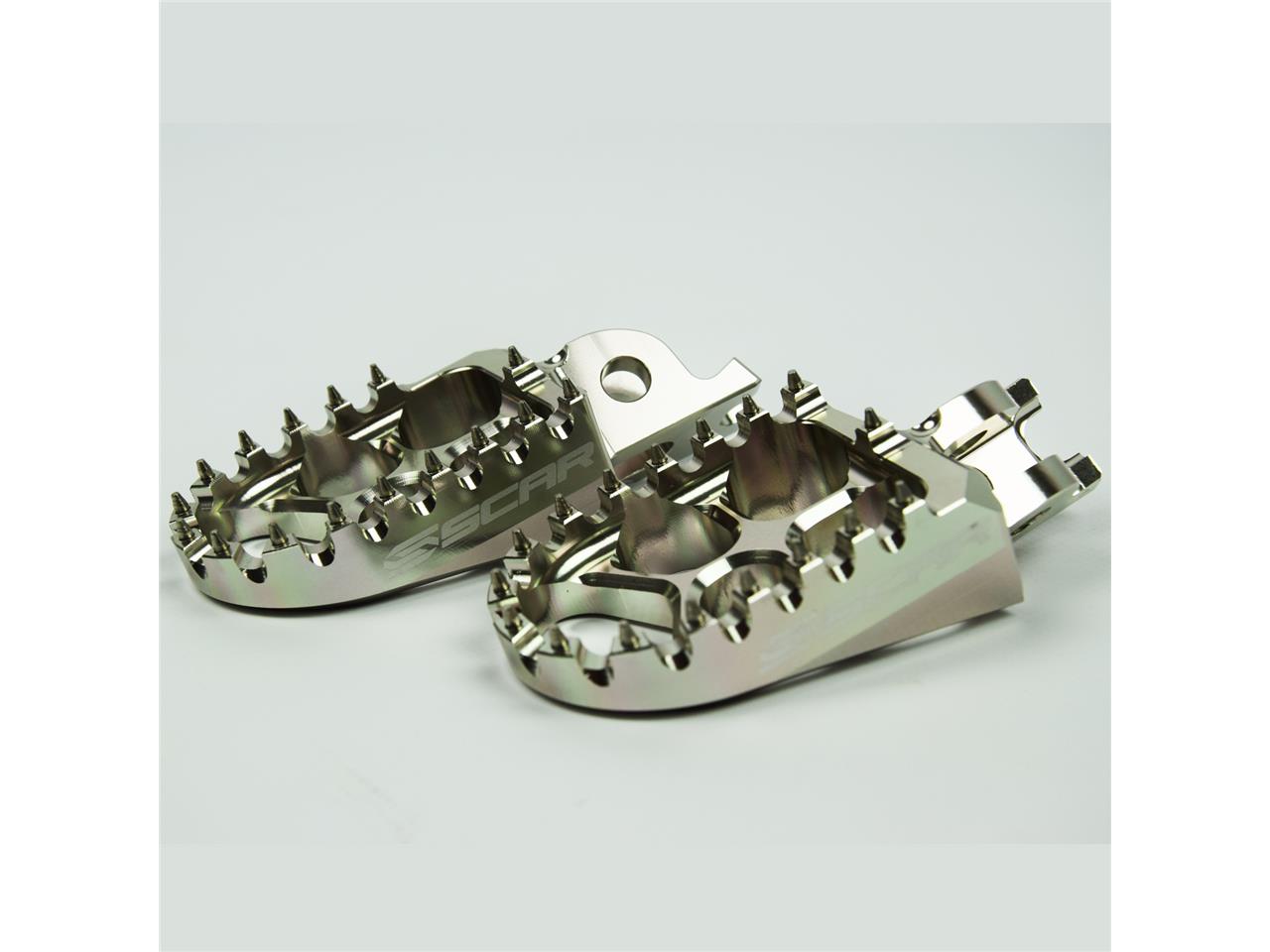 Scar EVO Silver fotpinnar Husqvarna KTM Beta Sherco Fantic GasGas TM