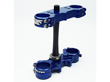 SCAR Triple Clamp Offset 22mm Blue Yamaha YZ250F/450F 