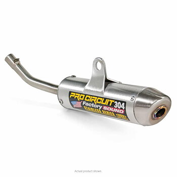 PRO CIRCUIT 304 Muffler Brushed Aluminum/Stainless Steel End Cap Kawasaki KX500 89-03